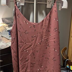 Essentials Mauve Camisole with Delicate Pattern